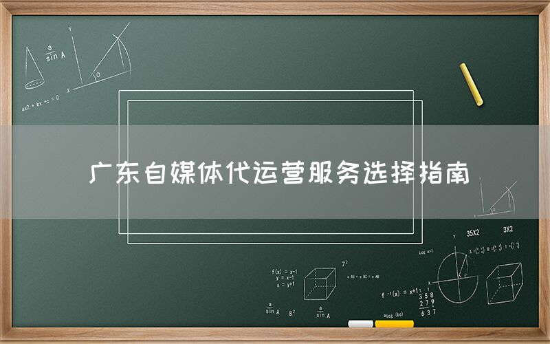 广东自媒体代运营服务选择指南