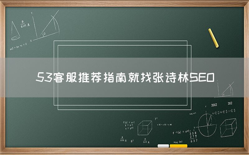 53客服推荐指南就找张诗林SEO