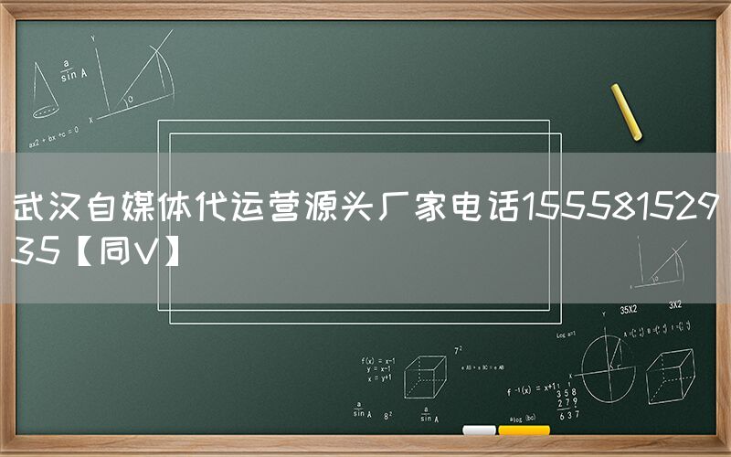 武汉自媒体代运营源头厂家电话15558152935【同V】